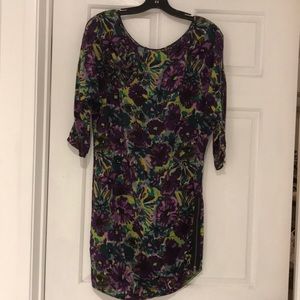 BcbgMaxAzria 100% silk multicolored dress